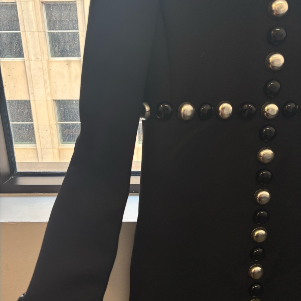 Celine Black Dress with Metallic Accents - Picture 2 of 6